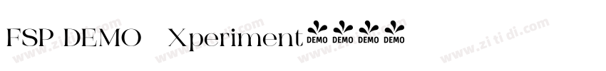 FSP DEMO   Xperiment字体转换